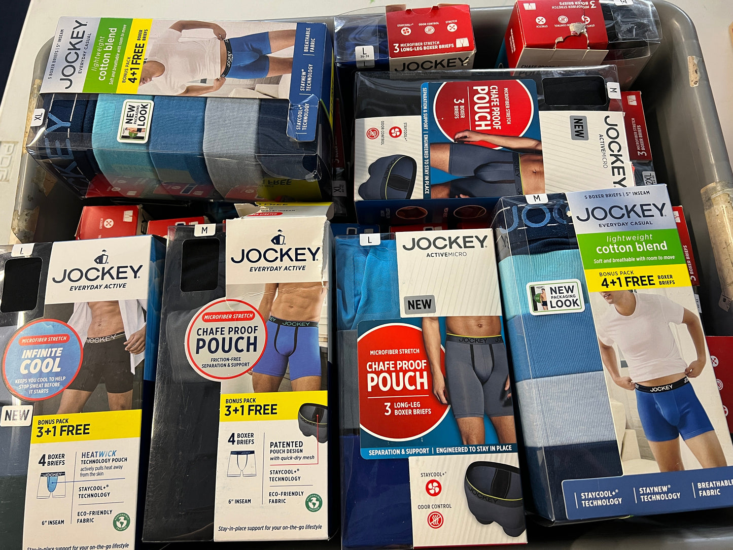 Men's Jockey Underwear, NWT, Assorted styles/Sizes - Bundle of 10