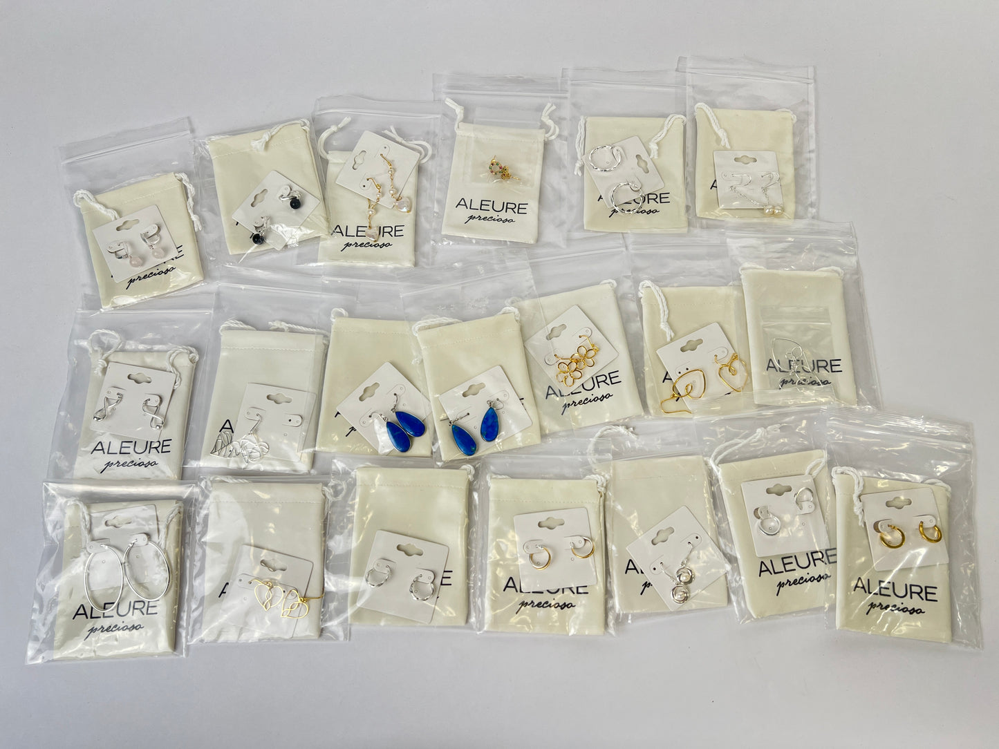 ALEURE Earrings Bundle (with velvet storage bags)