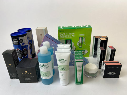Cosmetic Bundle - Jack Black, Tatcha, Mario Badescu, Murad, BareMinerals, Sephora - NIB