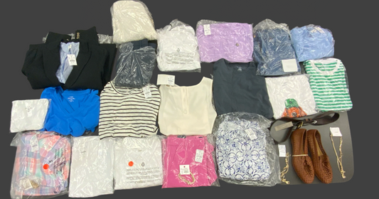 J.Crew Women’s and Men’s Apparel & Accessories Bundle (Mixed Lot of 24 Items)