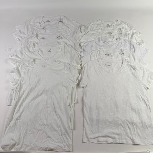 J. Crew Women’s White Short Sleeve T-Shirts - Bundle of 10 - NWT See Video