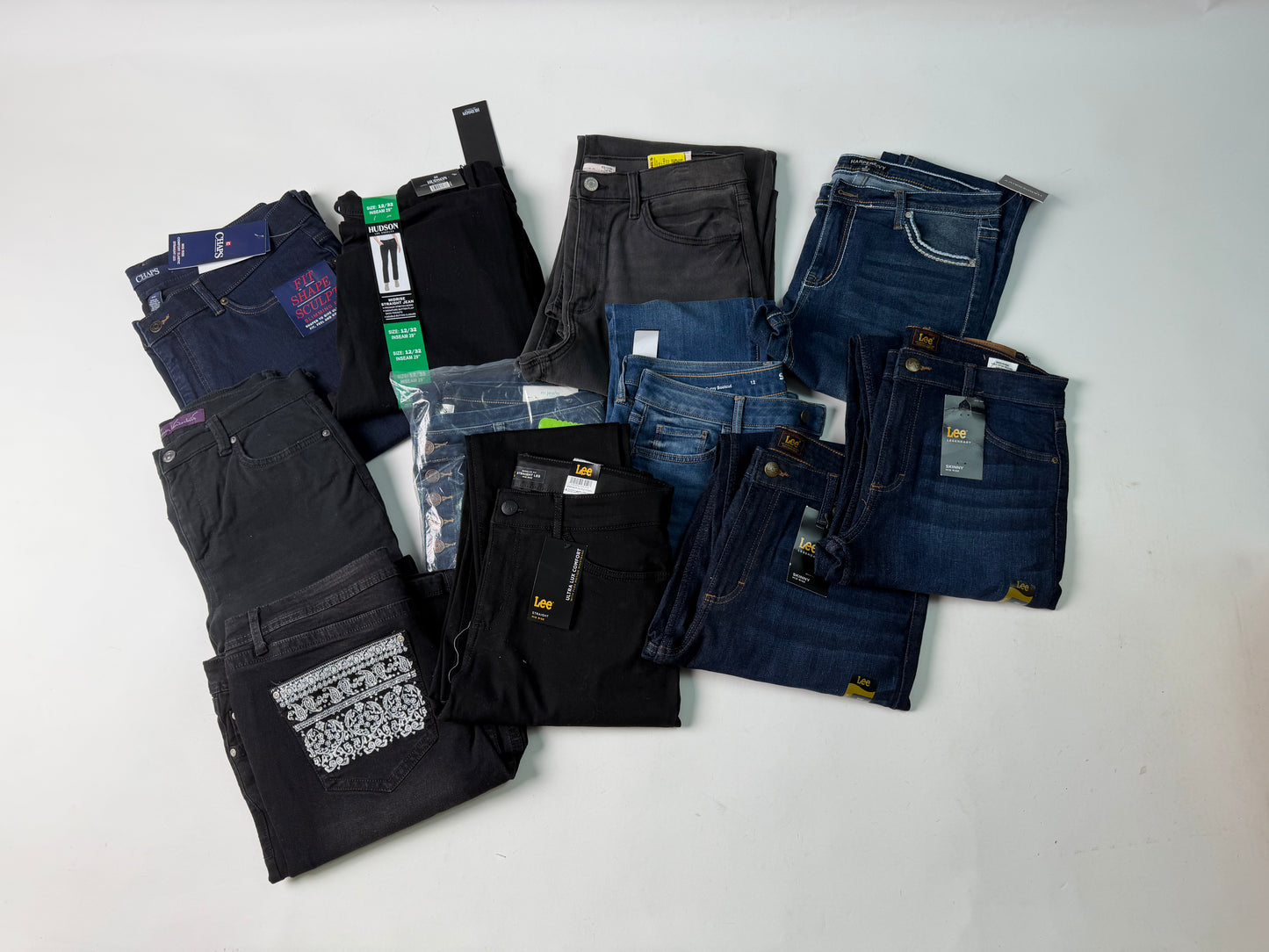 11 pairs of BRAND NEW jeans! Variety of styles, colors, brand. NWT