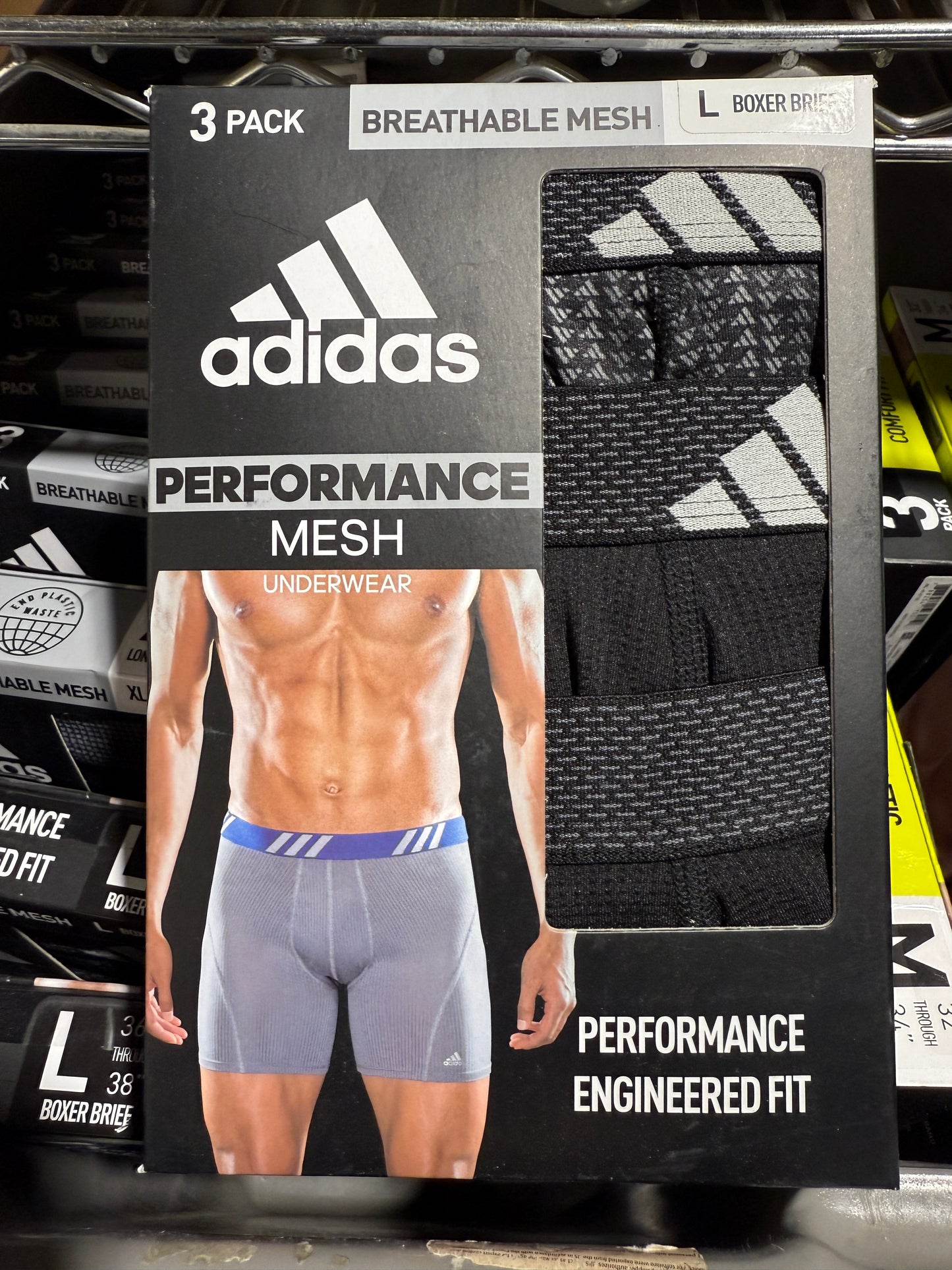 Adidas Performance Mesh Underwear 3 Pack, NWT, Bundle of 10