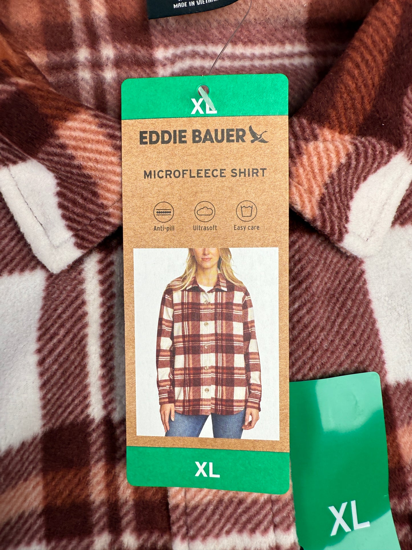 Women's Eddie Bauer Plaid Microfleece Shirt Bundle of 5 - NWT