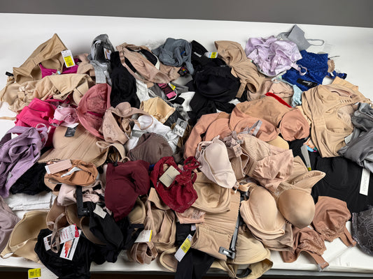 Women's Bras Lot of 100, NWT, Assorted Styles and Sizes