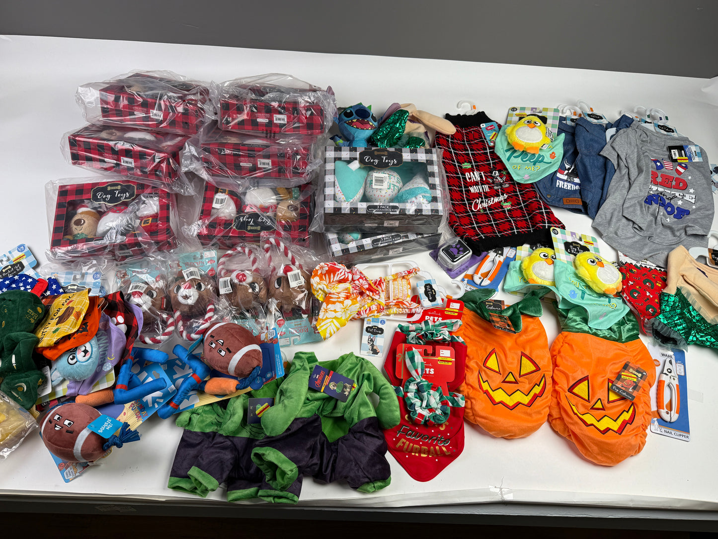 Dog lot of 50 items, toys and clothes, NWT