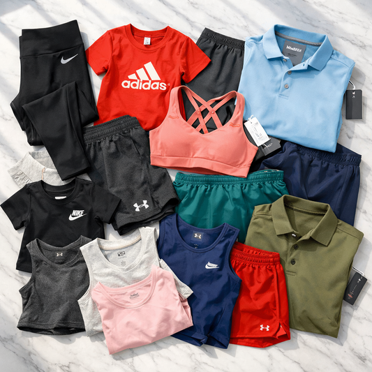 25 premium mixed athletic wear items mens womens kids from Nike Adidas Under Armour Calia DSG