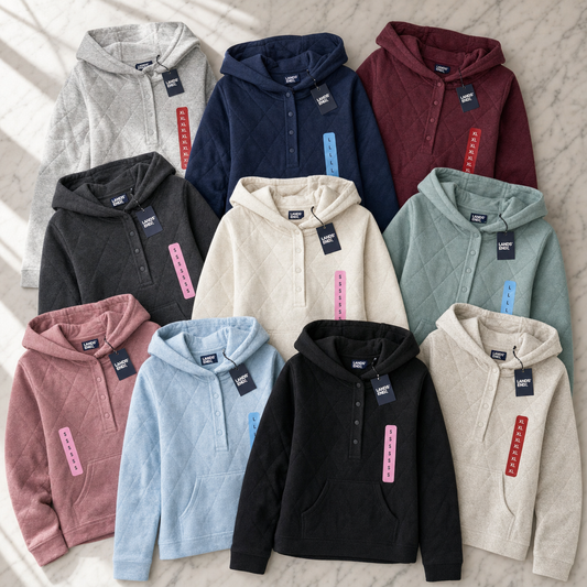 Bundle of 10 new Lands End womens quilted sweatshirt pullovers with hangtags