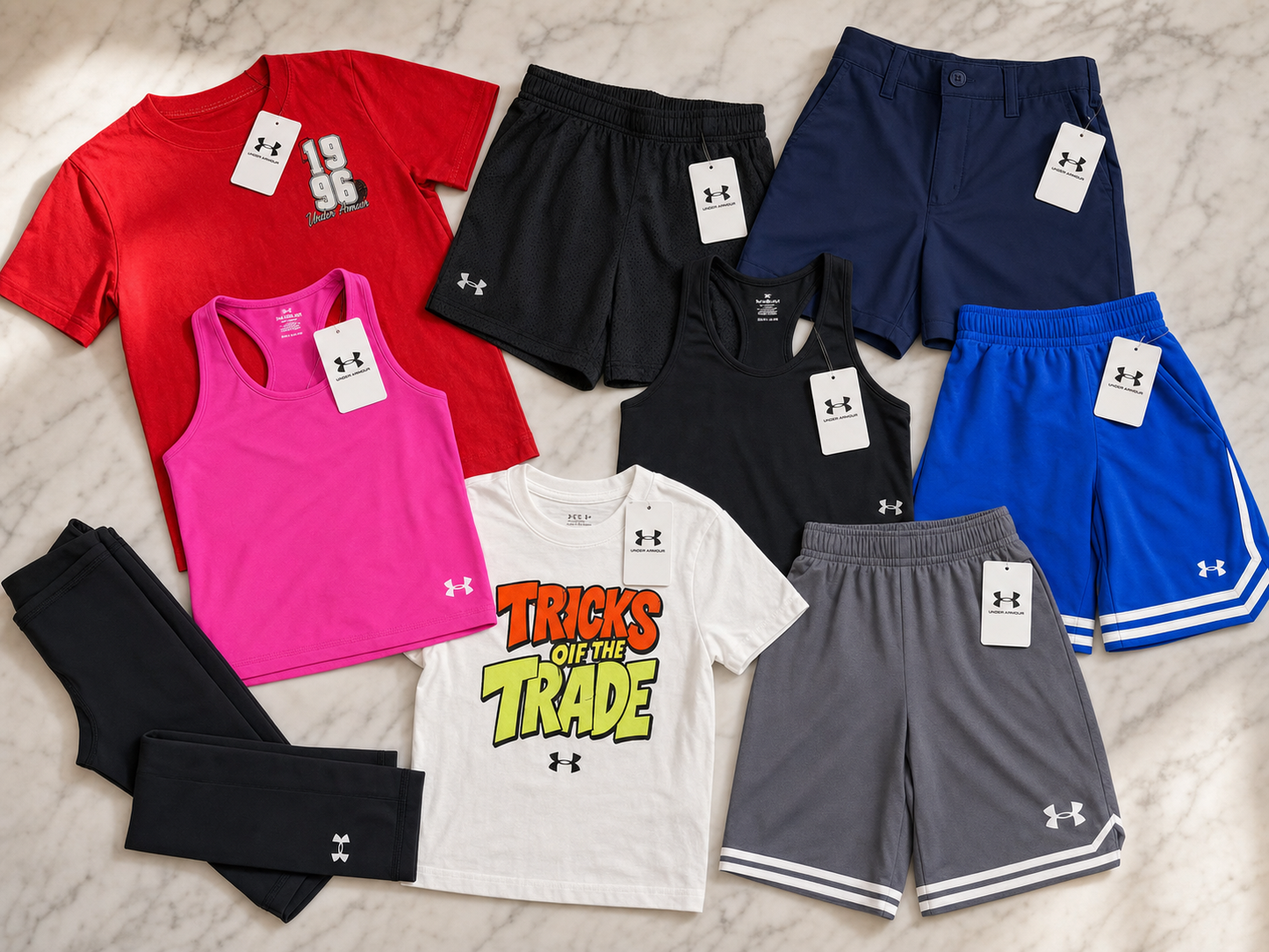 Under Armour Kids Activewear Bundle — 10 brand-new items with hard tags