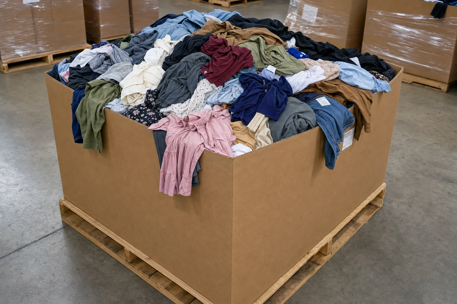 Gaylord pallet of clothing