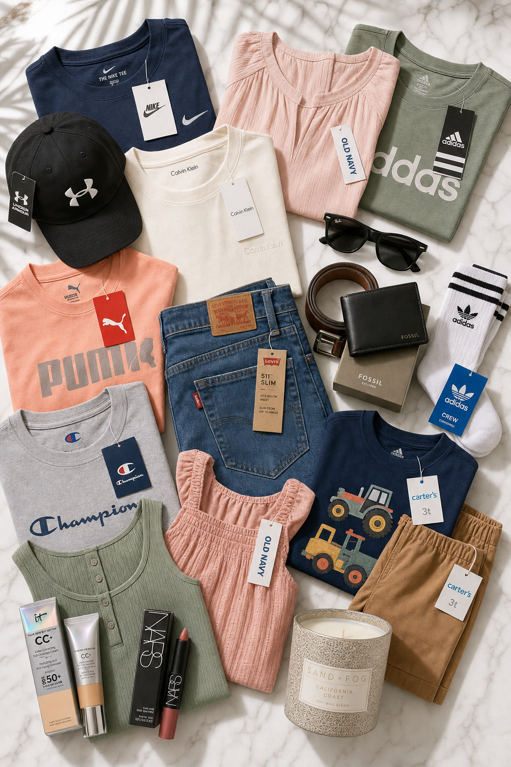 Total mystery mix flat-lay