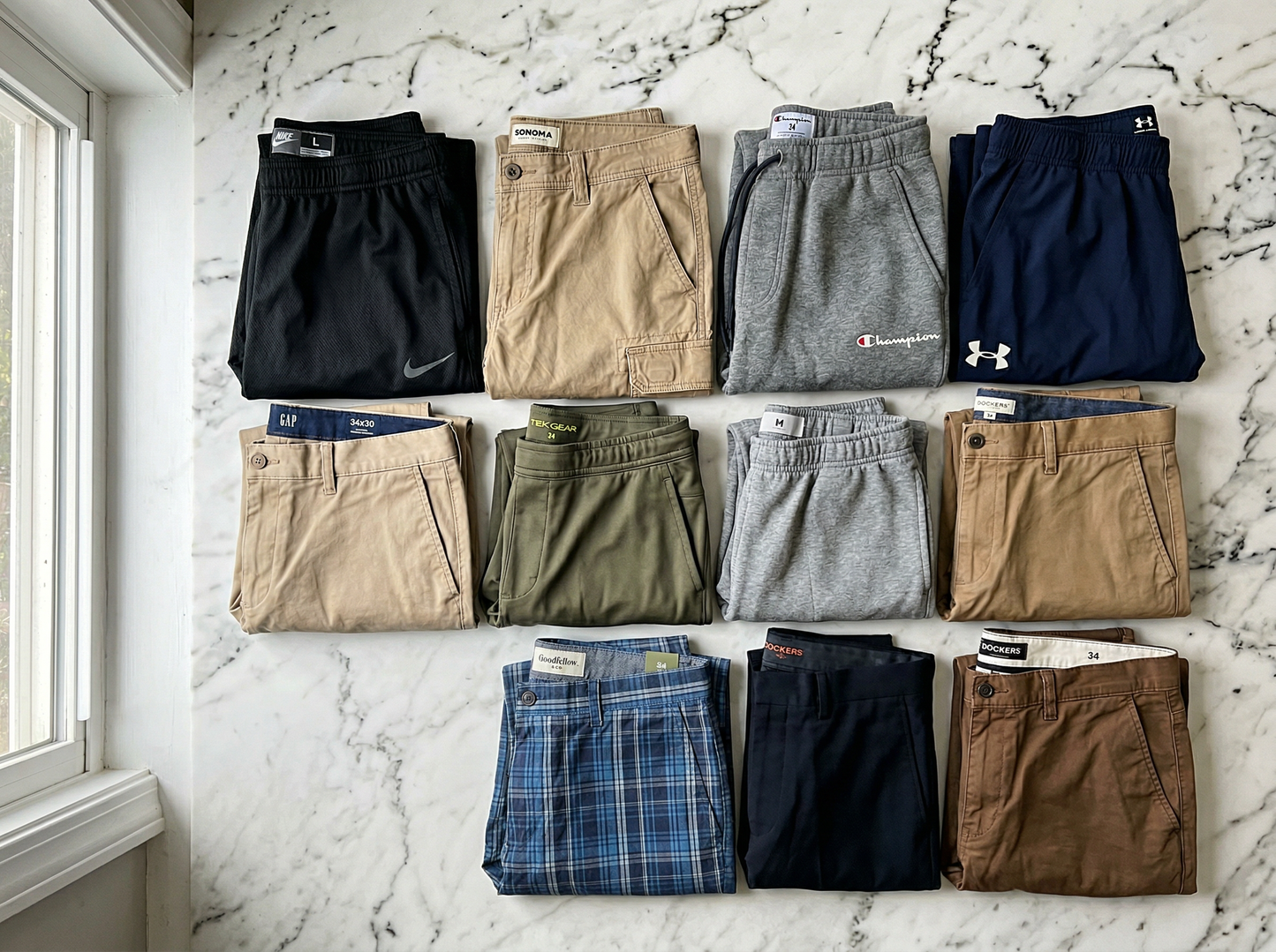 Men's Pants & Shorts Bundle — 25 Items