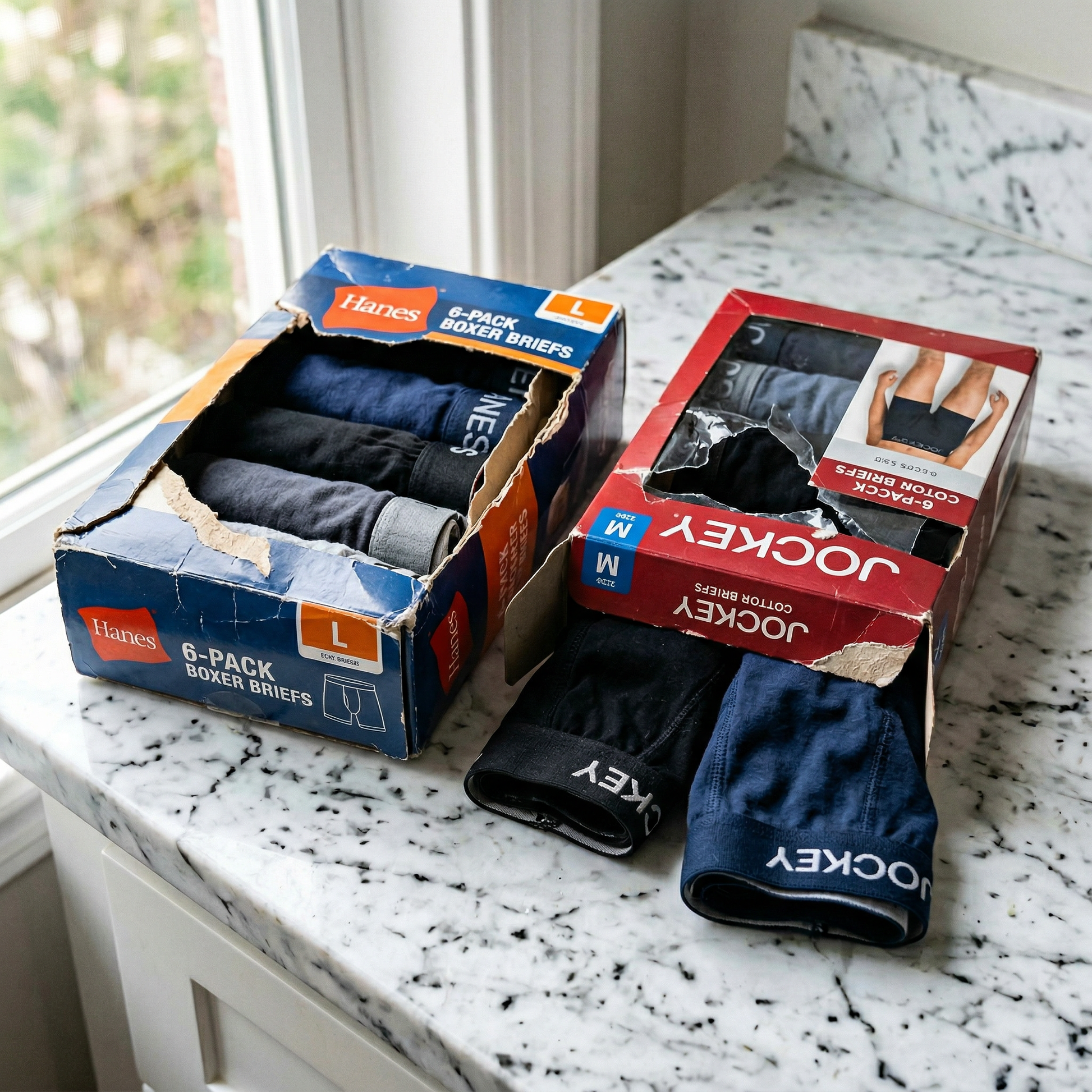 Men's / Boys Open Box Underwear Bundle — 50 Items