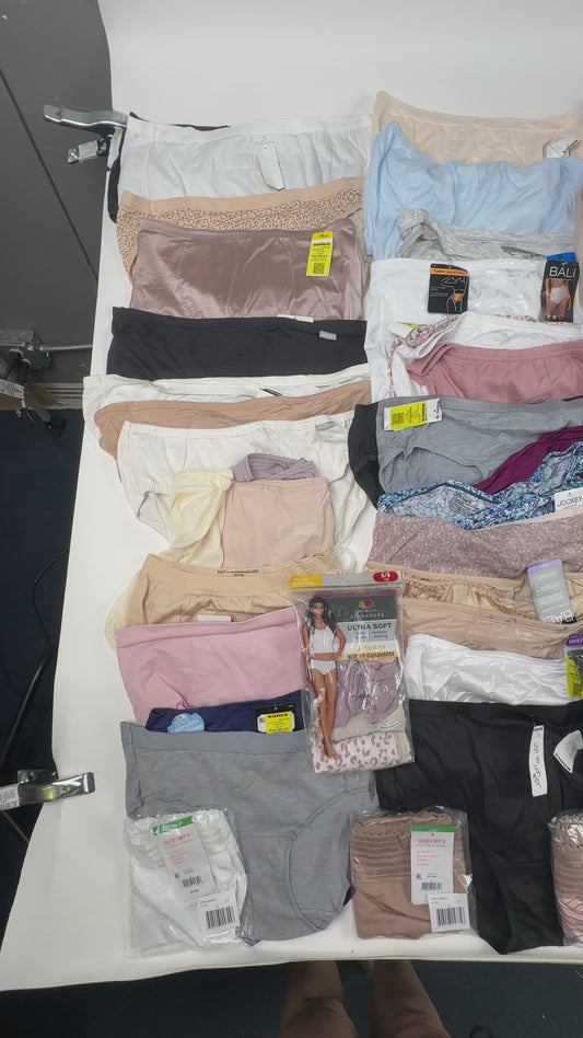 Lot of Approx.85 Womens Undergarments - Bras, Underwear, Shapewear, Etc - Calvin Klein, Bali, and more - NWT