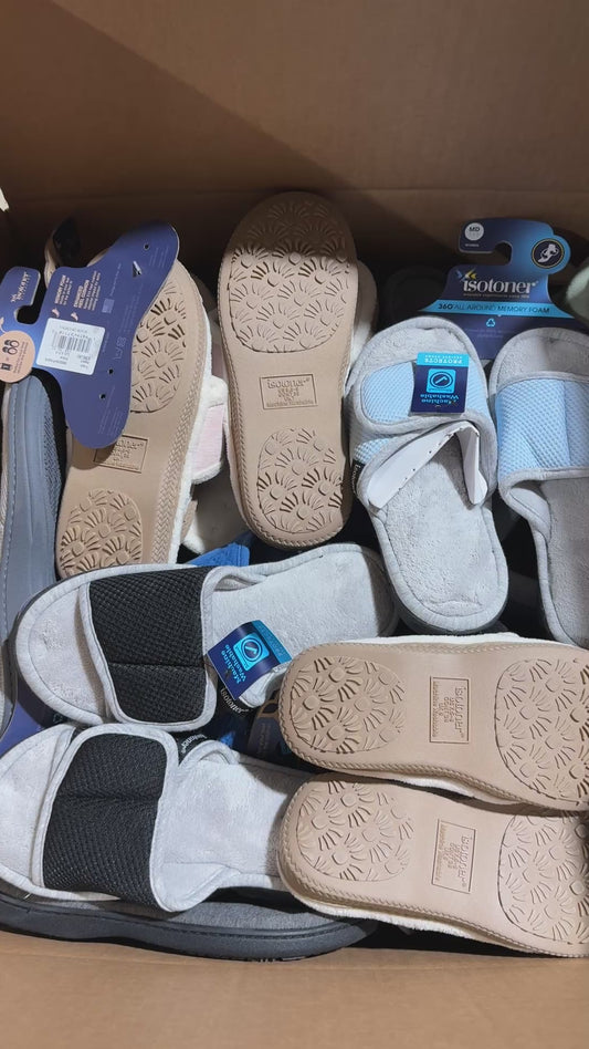 20x20x15 box of Isotoner slippers