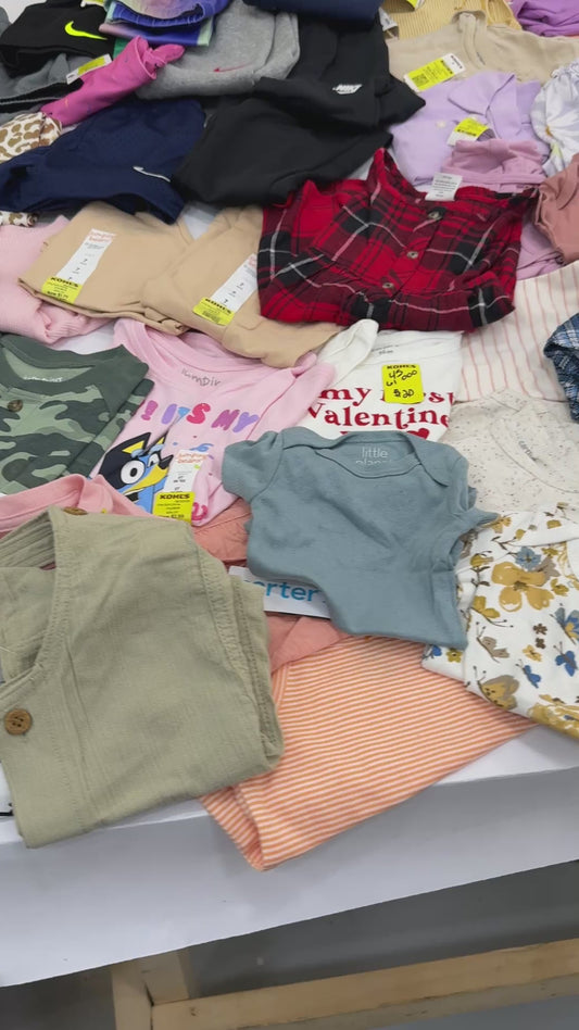 93 Baby & Kids Clothing Lot, NWT, Assorted Sizes