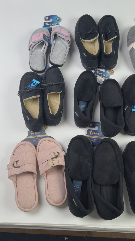 Lot of 24 Slippers, Socks, and Gloves - Isotoner and More - NWT