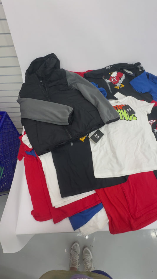 Lot of Approx. 85 Under Armour Kids Tops NWT Various Styles and Sizes